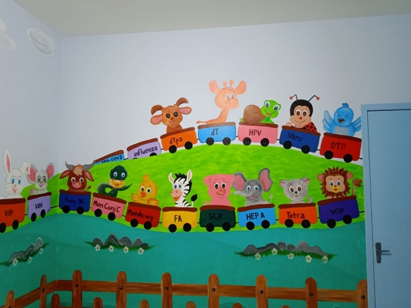 Sala de Vacinas e Sala Odontológica do Posto de Saúde de Pinhal Grande Recebem Pinturas Artísticas Sala de Vacinas e Sala Odontológica do Posto de Saúde de Pinhal Grande Recebem Pinturas Artísticas