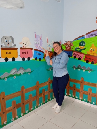 Sala de Vacinas e Sala Odontológica do Posto de Saúde de Pinhal Grande Recebem Pinturas Artísticas Sala de Vacinas e Sala Odontológica do Posto de Saúde de Pinhal Grande Recebem Pinturas Artísticas