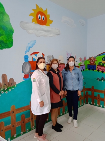 Sala de Vacinas e Sala Odontológica do Posto de Saúde de Pinhal Grande Recebem Pinturas Artísticas Sala de Vacinas e Sala Odontológica do Posto de Saúde de Pinhal Grande Recebem Pinturas Artísticas