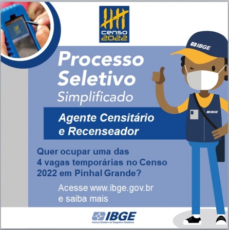 Processo Seletivo Para o CENSO 2022 Tem Inscrições Prorrogadas Processo Seletivo Para o CENSO 2022 Tem Inscrições Prorrogadas