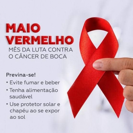 MAIO VERMELHO: NO MÊS DE PREVENÇÃO AO CÂNCER BUCAL CIRURGIÃ DENTISTA TIRA DÚVIDAS E DA DICAS DE PREVENÇÃO E DIAGNÓSTICO PRECOCE DA DOENÇA MAIO VERMELHO: NO MÊS DE PREVENÇÃO AO CÂNCER BUCAL CIRURGIÃ DENTISTA TIRA DÚVIDAS E DA DICAS DE PREVENÇÃO E DIAGNÓSTICO PRECOCE DA DOENÇA