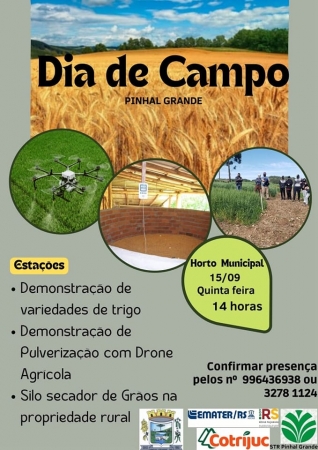 HORTO MUNICIPAL: SECRETARIA DA AGRICULTURA REALIZA DIA DE CAMPO DENTRO DA PROGRAMAÇÃO DA SEMANA FARROUPILHA HORTO MUNICIPAL: SECRETARIA DA AGRICULTURA REALIZA DIA DE CAMPO DENTRO DA PROGRAMAÇÃO DA SEMANA FARROUPILHA