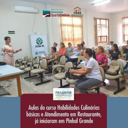 PROGRAMA PROGREDIR DO PROJETO GEOPARQUE QUARTA COLÔNIA INICIA MAIS UM CURSO EM PINHAL GRANDE PROGRAMA PROGREDIR DO PROJETO GEOPARQUE QUARTA COLÔNIA INICIA MAIS UM CURSO EM PINHAL GRANDE