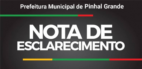 **** NOTA DE ESCLARECIMENTO **** **** NOTA DE ESCLARECIMENTO ****