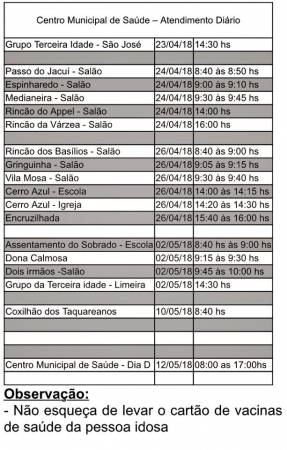 CAMPANHA DE VACINAÇÃO CONTRA A GRIPE INICIA DIA 23 DE ABRIL CAMPANHA DE VACINAÇÃO CONTRA A GRIPE INICIA DIA 23 DE ABRIL