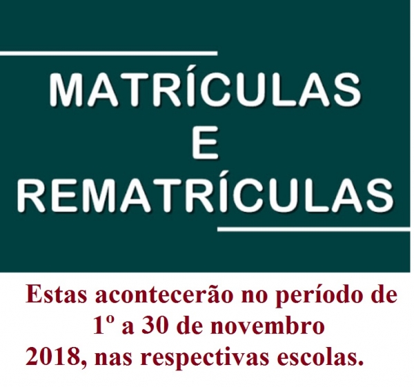 CHAMADA PÚBLICA PARA MATRÍCULAS E REMATRÍCULAS NAS ESCOLAS DA REDE MUNICIPAL DE ENSINO CHAMADA PÚBLICA PARA MATRÍCULAS E REMATRÍCULAS NAS ESCOLAS DA REDE MUNICIPAL DE ENSINO