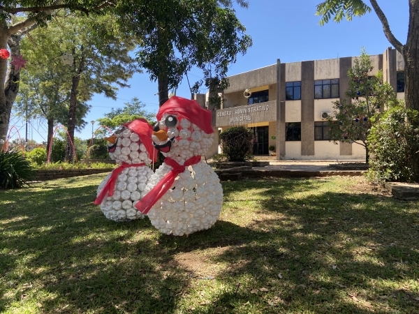  Centro Administrativo e Praça Campos Salles do Bairro Limeira de Pinhal Grande Recebem Decoração de Natal
