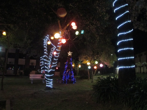  Centro Administrativo e Praça Campos Salles do Bairro Limeira de Pinhal Grande Recebem Decoração de Natal