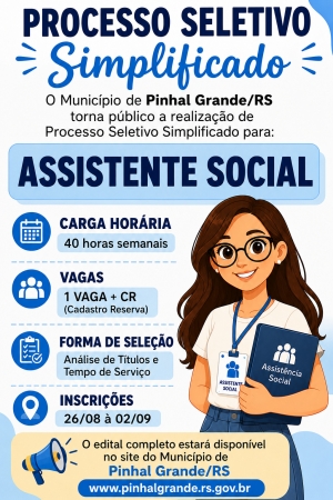 EDITAL Nº 01-2026 - Processo Seletivo Simplificado nº 14-2026 (Assistente Social)